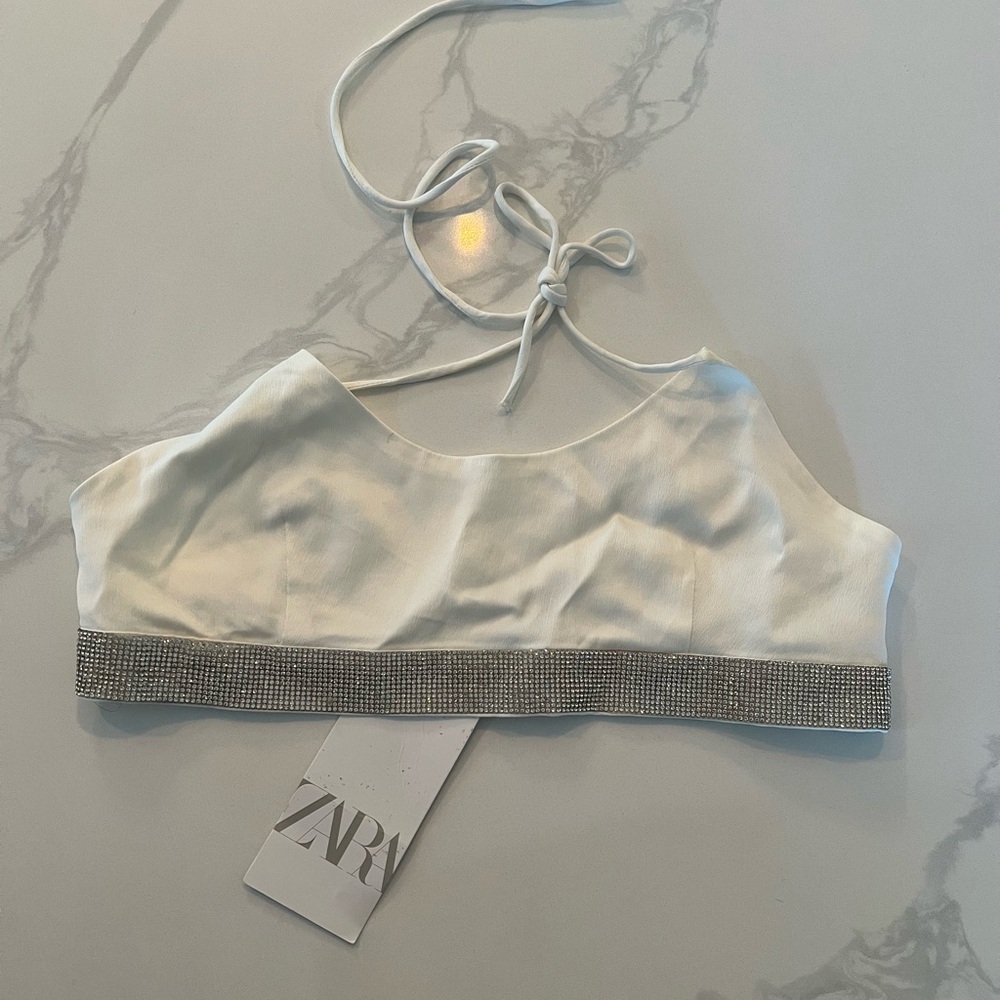 ZARA Rhinestone Bralette - Picture 2 of 3